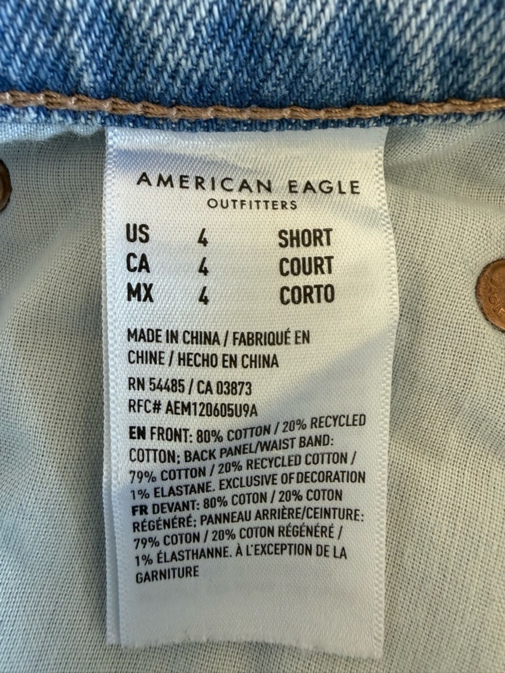 American Eagle Outfitters Ripped High-Waisted Light Blue Stovepipe Jean - Picture 9 of 11